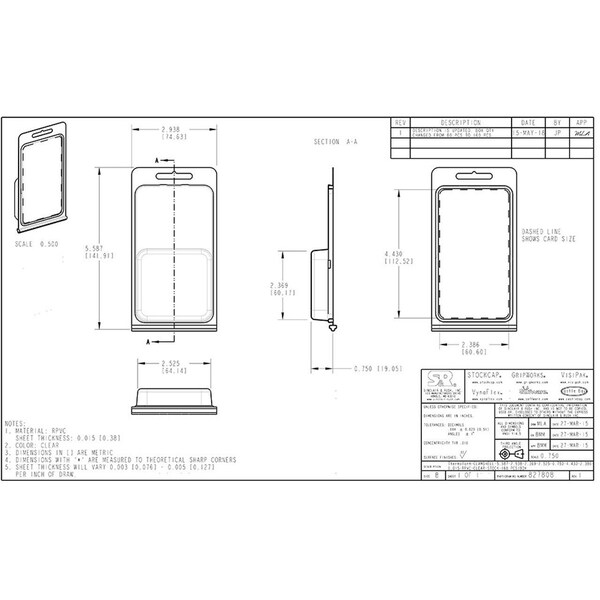 Thermoform-CLAMSHELL-5.587-2.938-2.369-2.525-0.750-4.430-2.386-0.015-CLEAR, 160PK